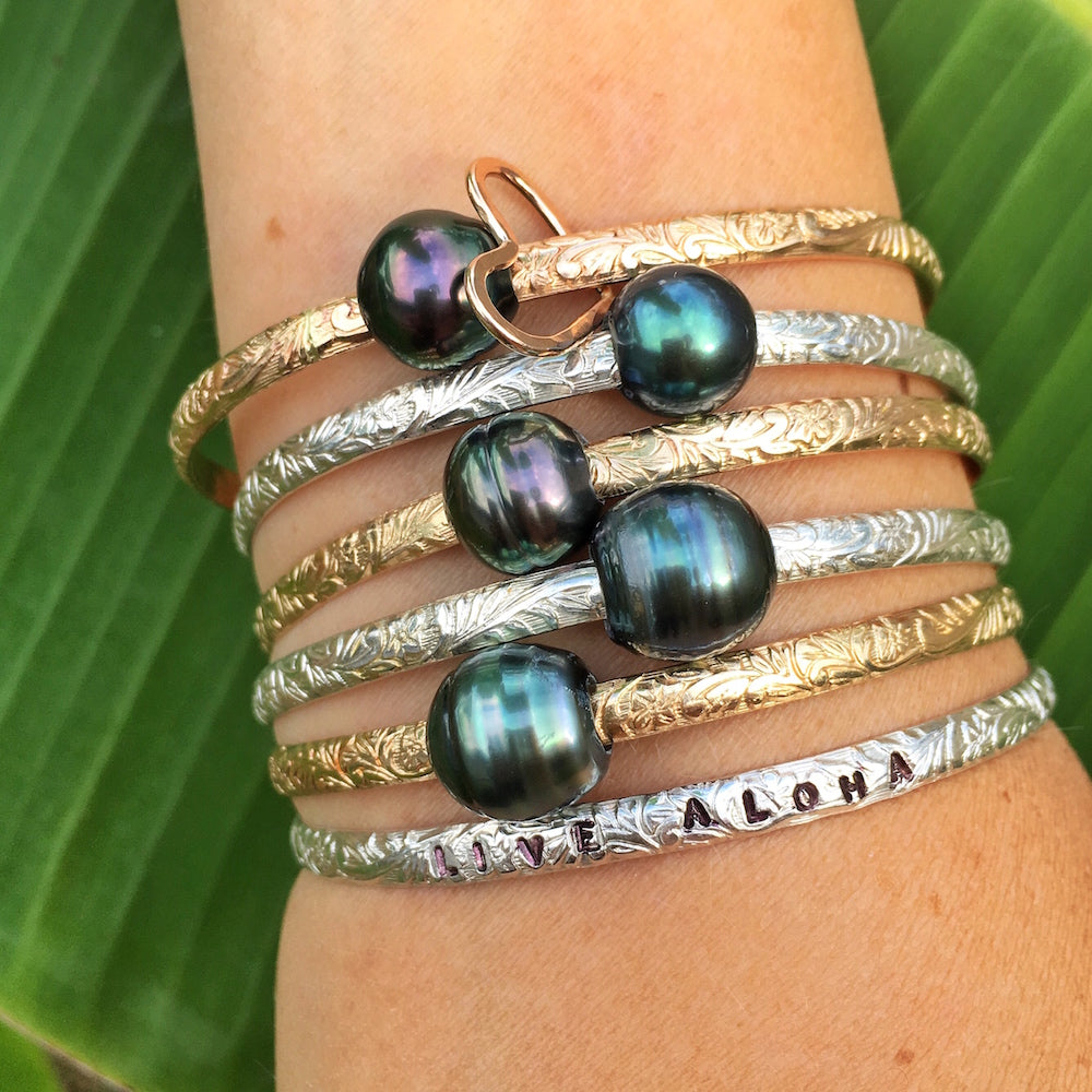 Hawaiian Heirloom 4mm Bangle Bracelet