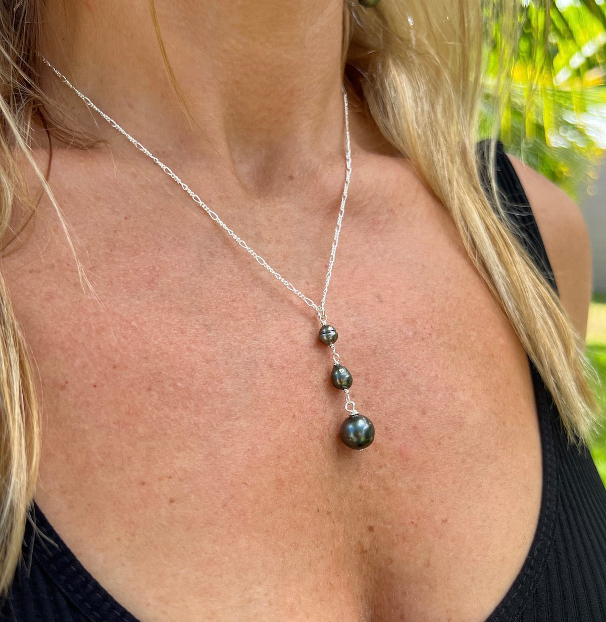 Tahitian Pearl Waterfall Necklace - Main Image