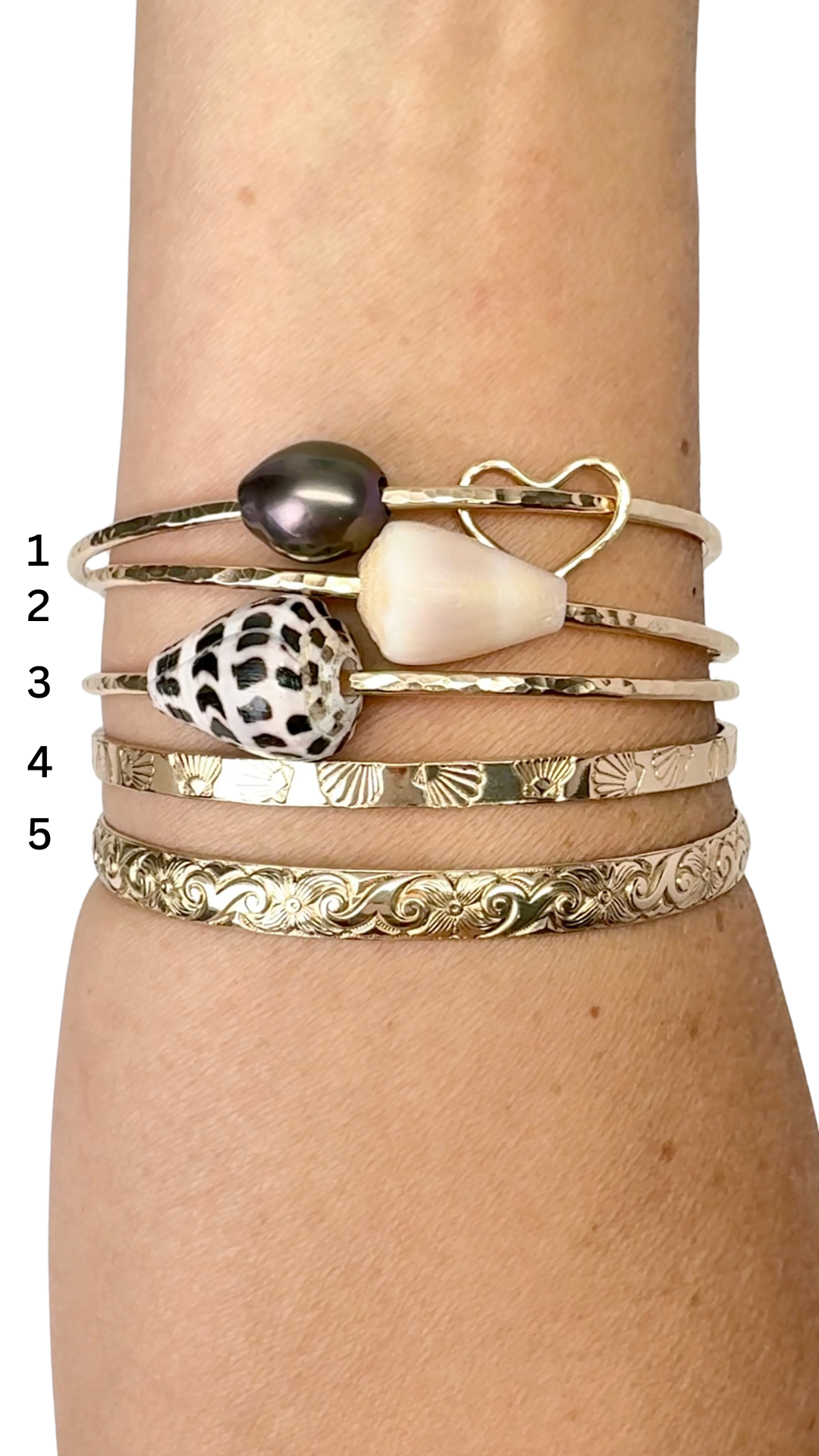 8” 14k GF Bangles