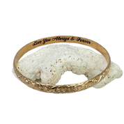 Kuʻuipo (Sweetheart) 6mm Engraved Hawaiian Heirloom Bangle Bracelet