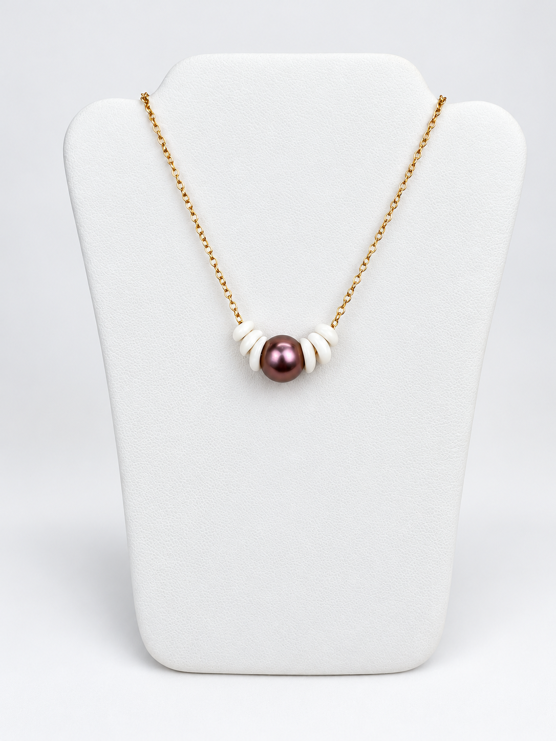 AfterGlow Edison Pearl & Puka Shell Floater Necklace