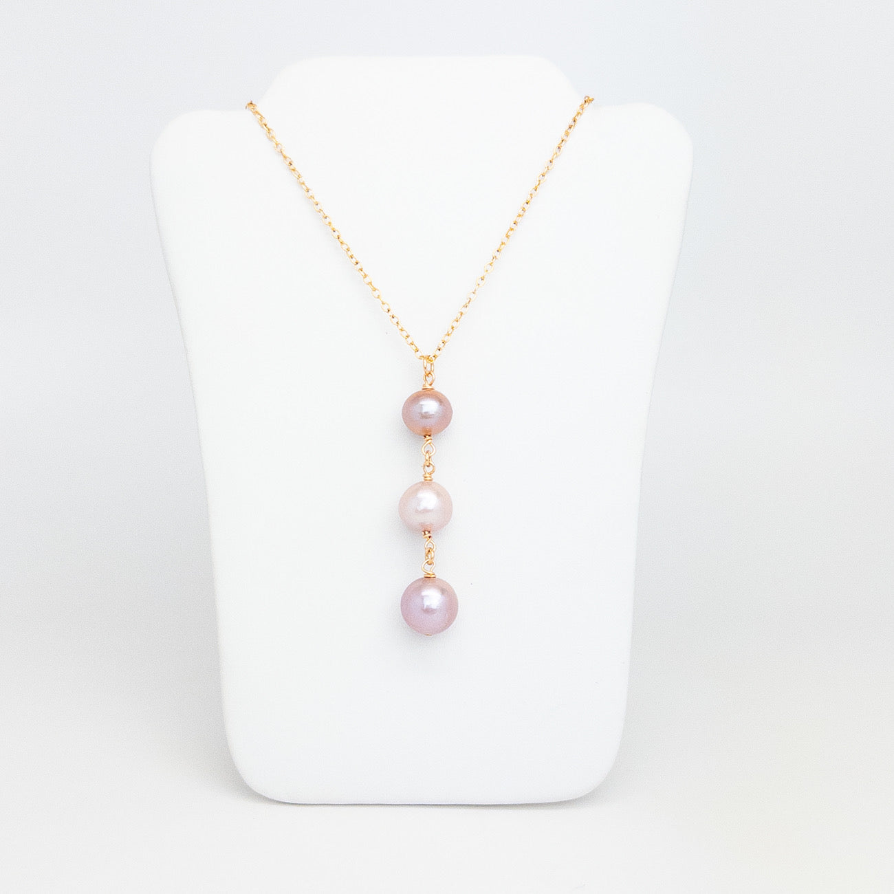 Pink Edison Waterfall Necklace