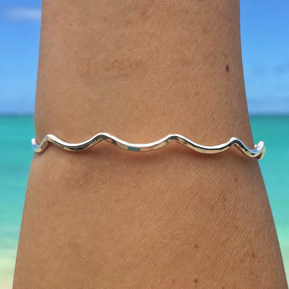 Ocean Waves Bangle Bracelet