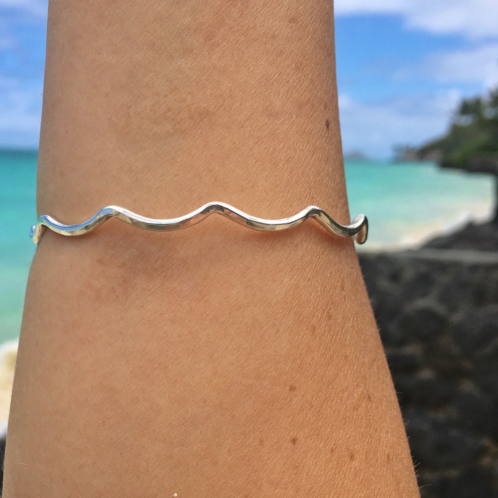 Ocean Waves Bangle Bracelet