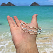 Ocean Waves Bangle Bracelet Set