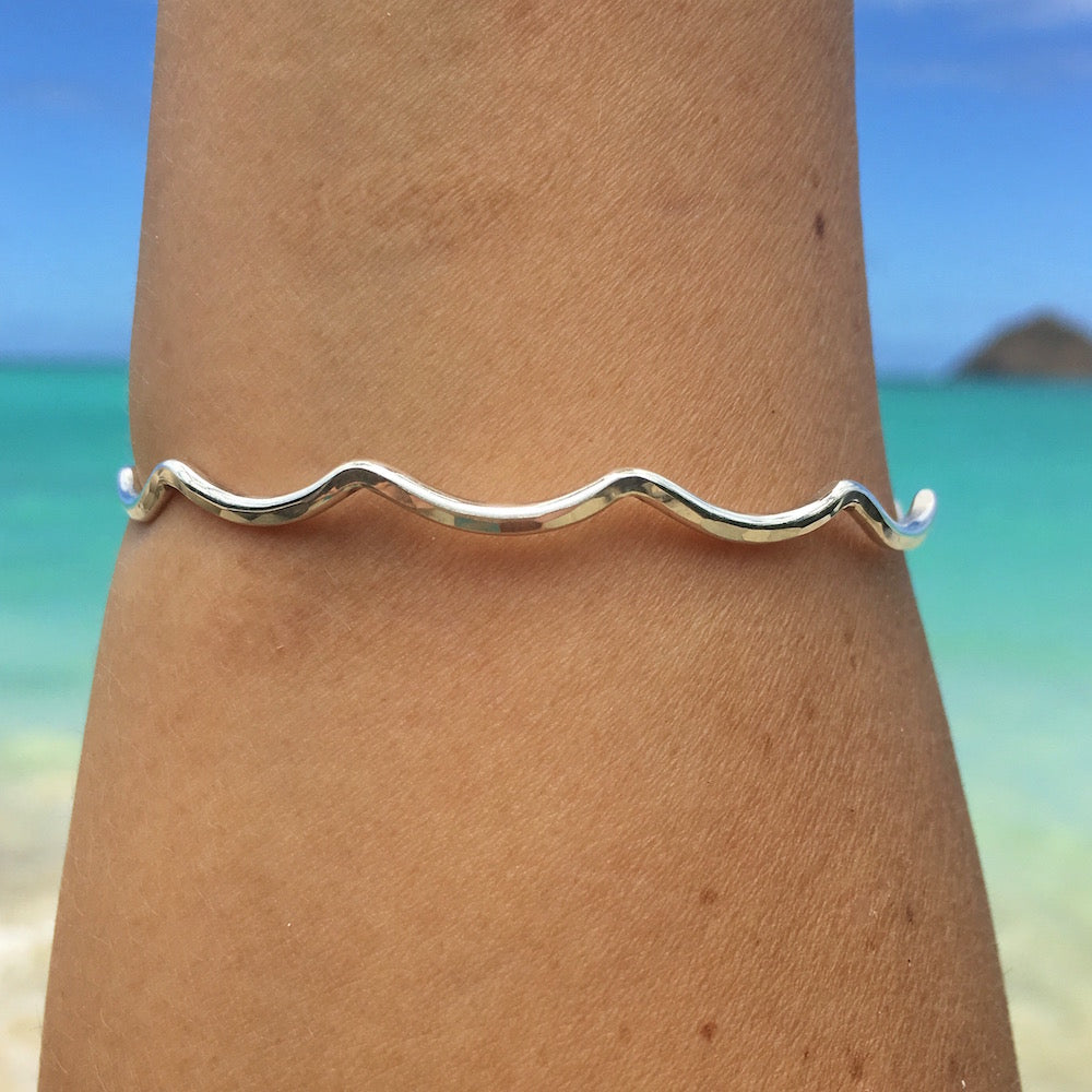 Ocean Waves Bangle Bracelet