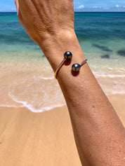 Tahitian Pearl Kiss Cuff Bracelet