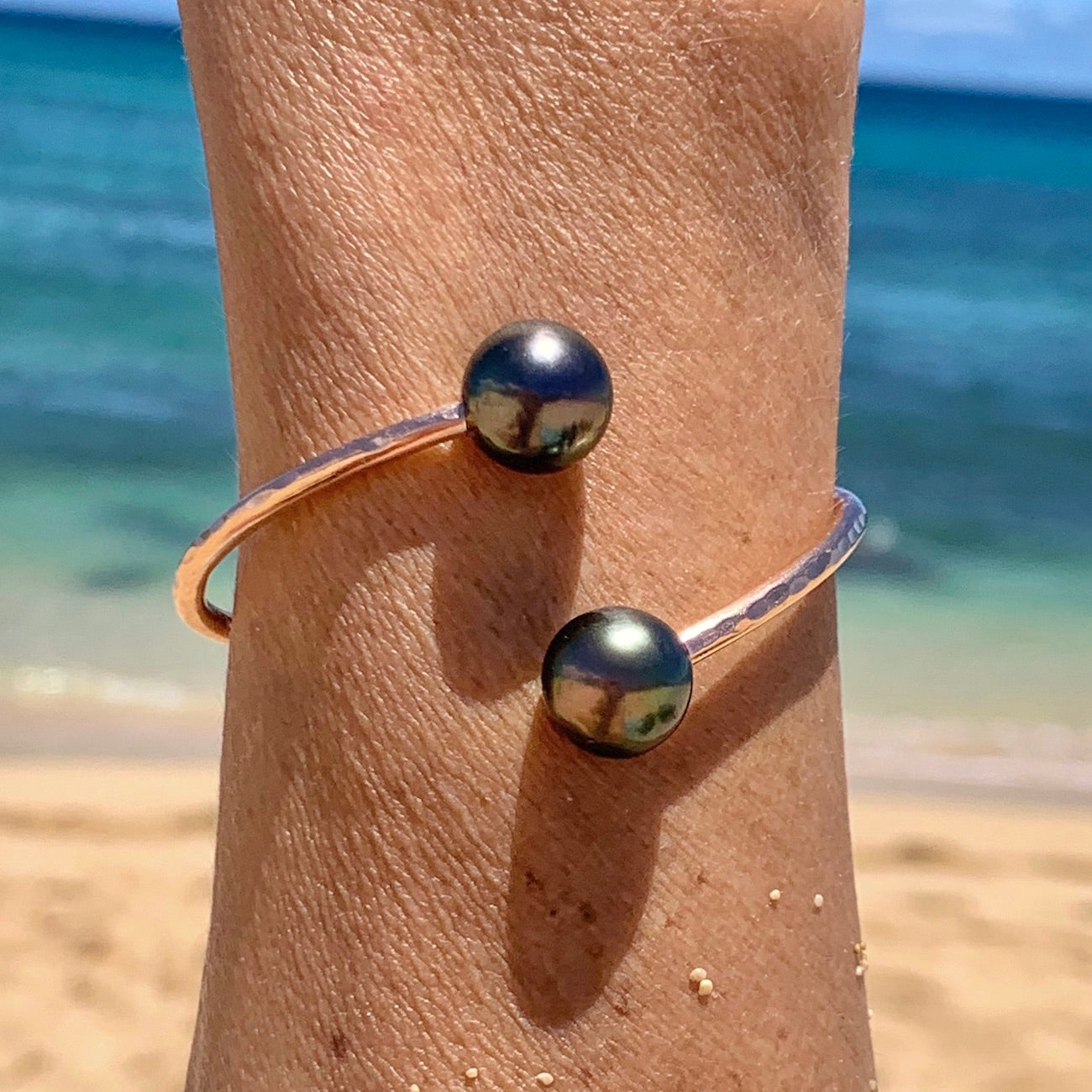 Tahitian Pearl Kiss Cuff Bracelet