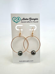 Tahitian Pearl Hoop Earrings