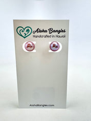 Pink Edison Studs #1