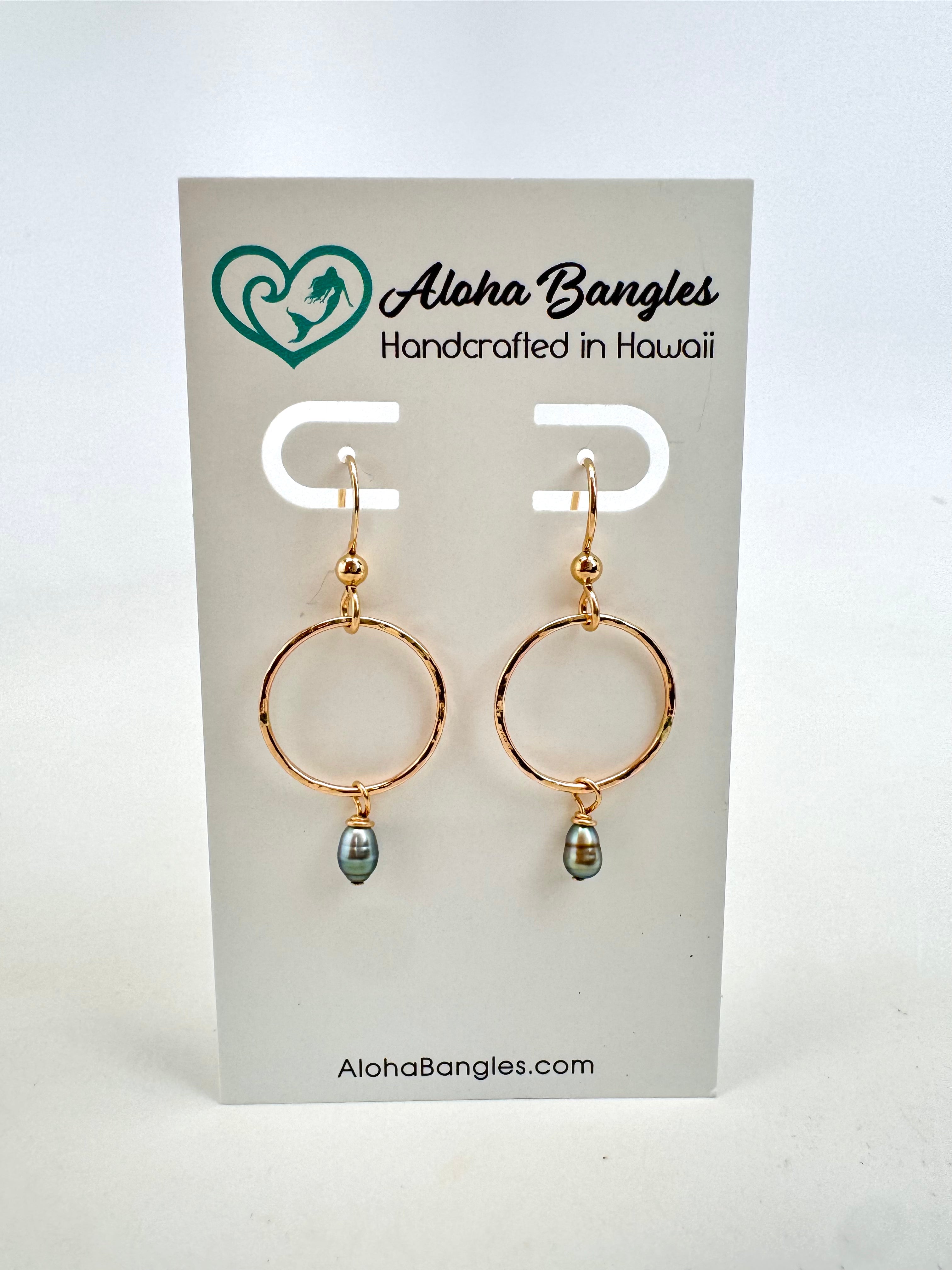 Tahitian Chroma Keshi Hoop Earrings