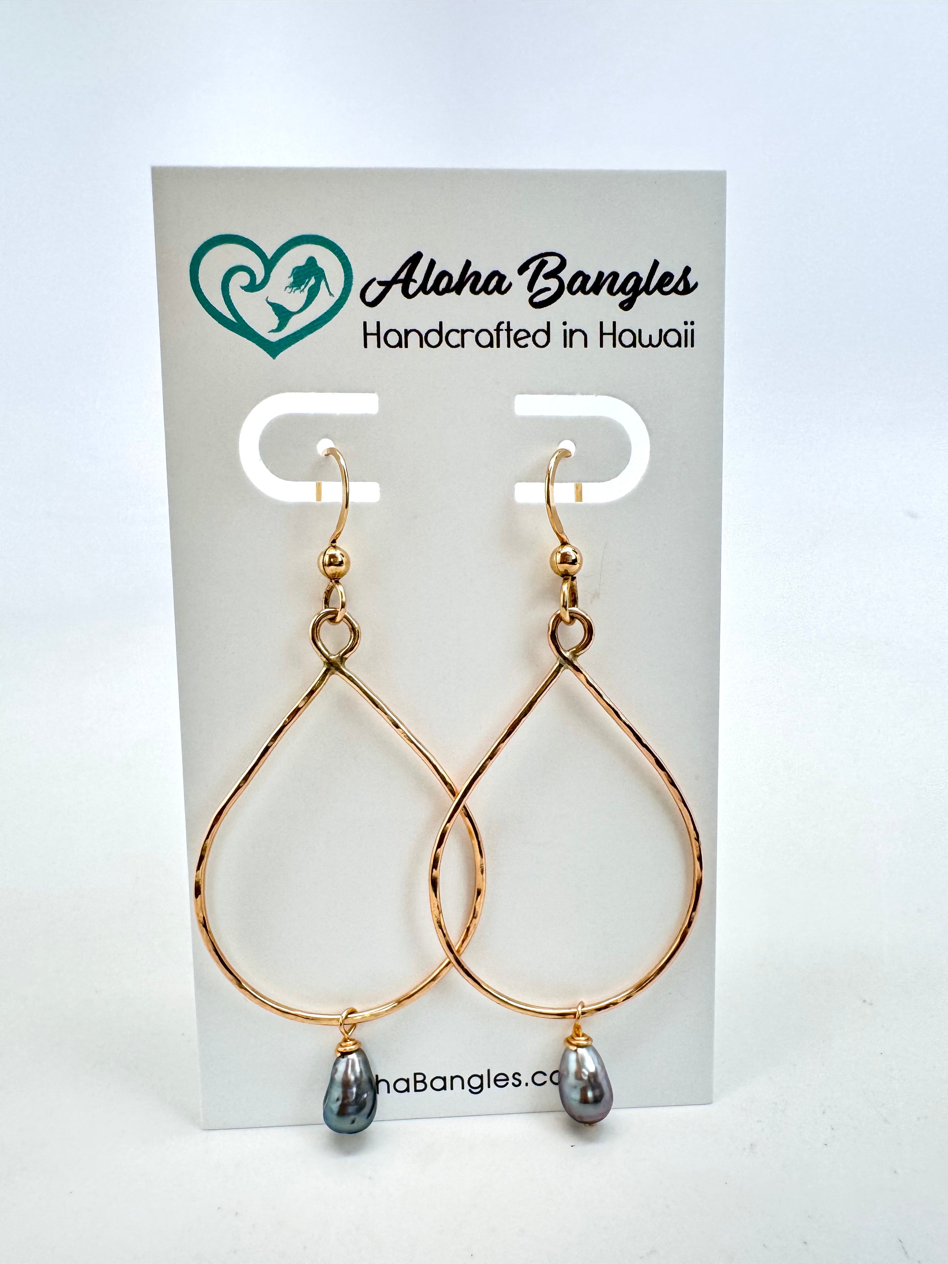Tahitian Keshi Teardrop Earrings