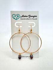 Tahitian Keshi Hoop Earrings