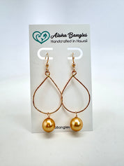 Golden South Sea Teardrop Earrings