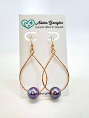 Purple Edison Teardrop Earrings