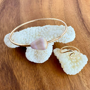 Cone Shell Bangle & Wave Ring Bundle