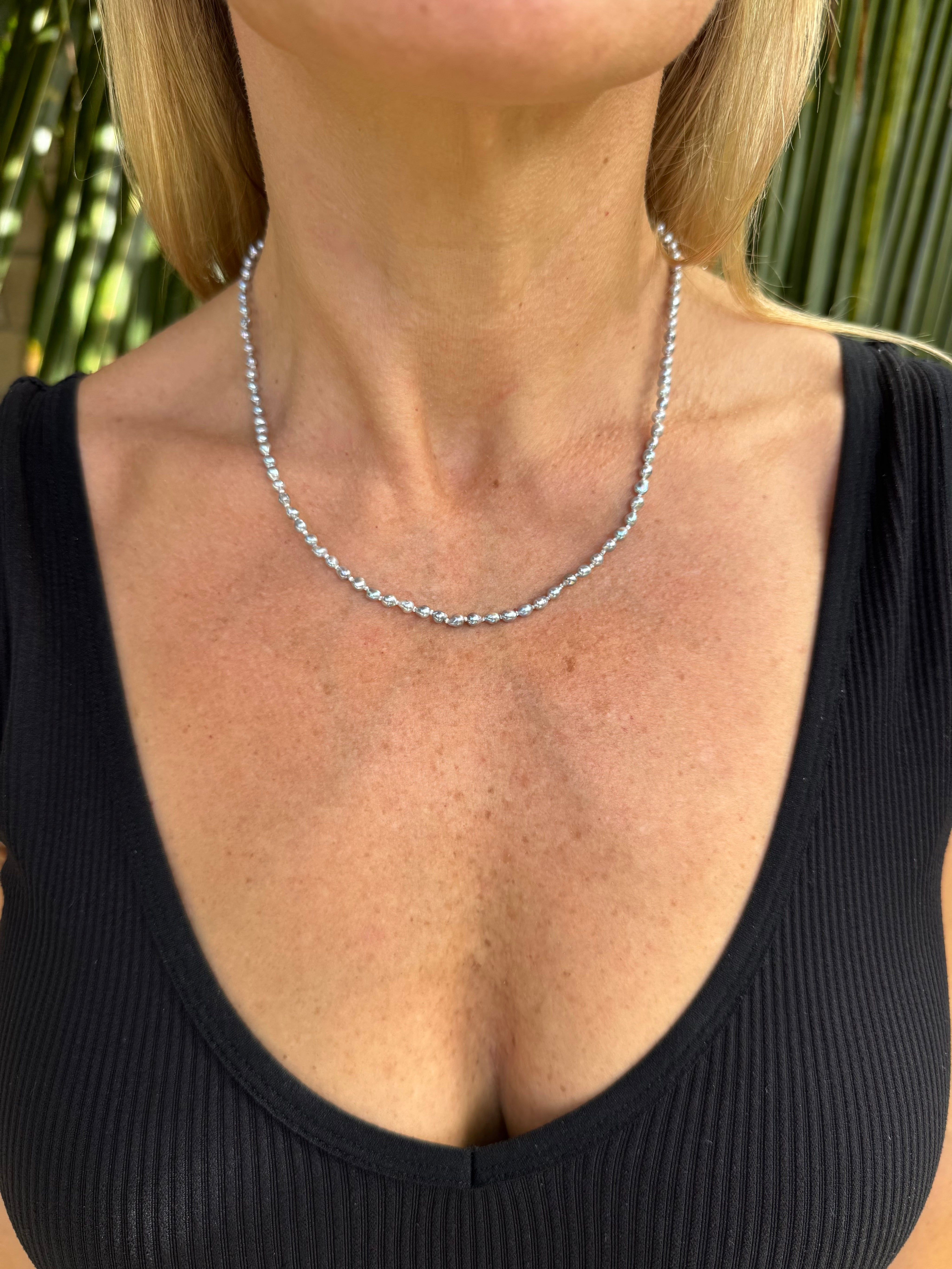 Crystal Blue Akoya Strand 18"