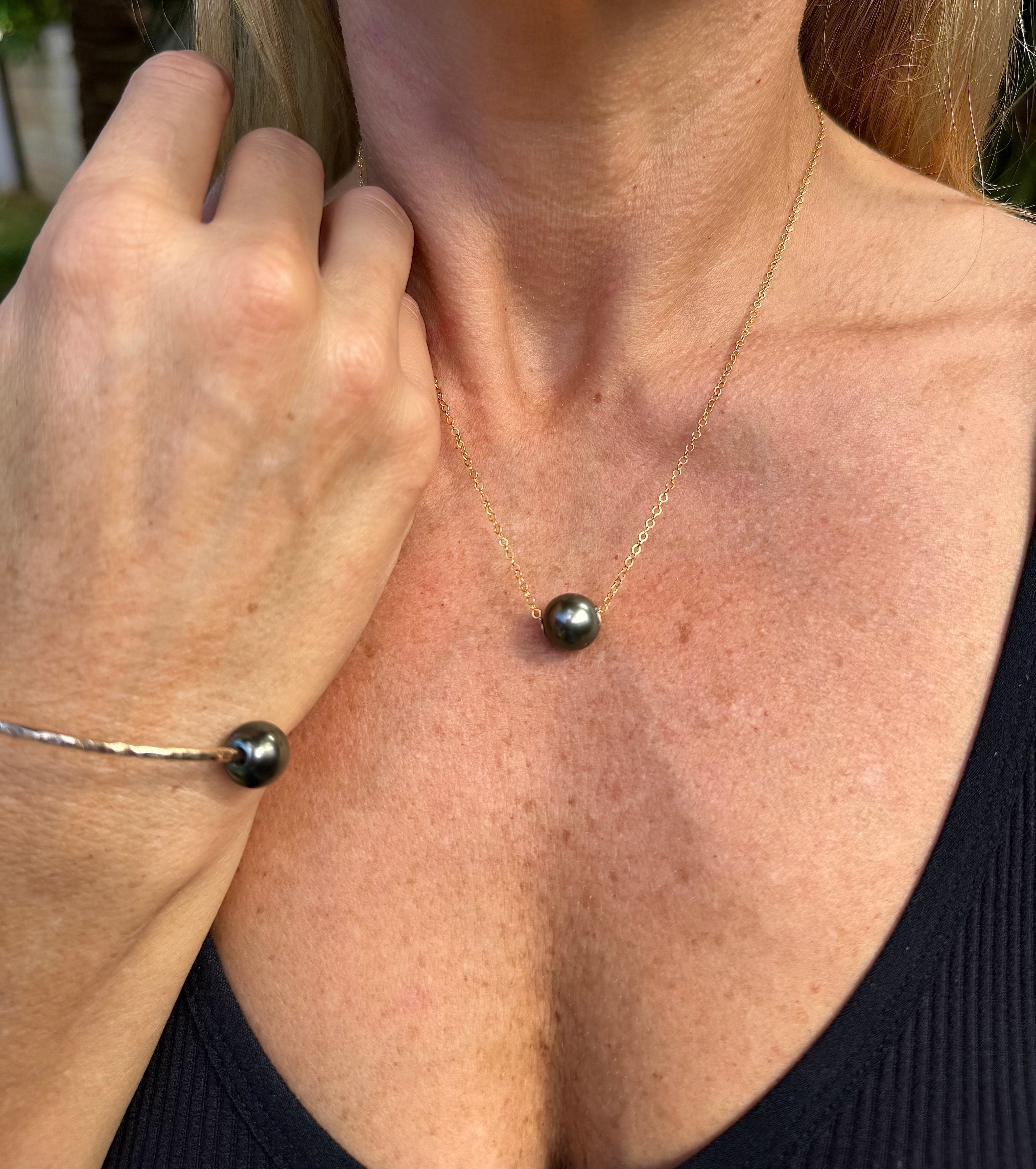 Tahitian Pearl Floater Necklace