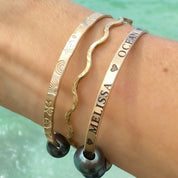 Aloha Bangles Engraved Signature Bangle Bracelet
