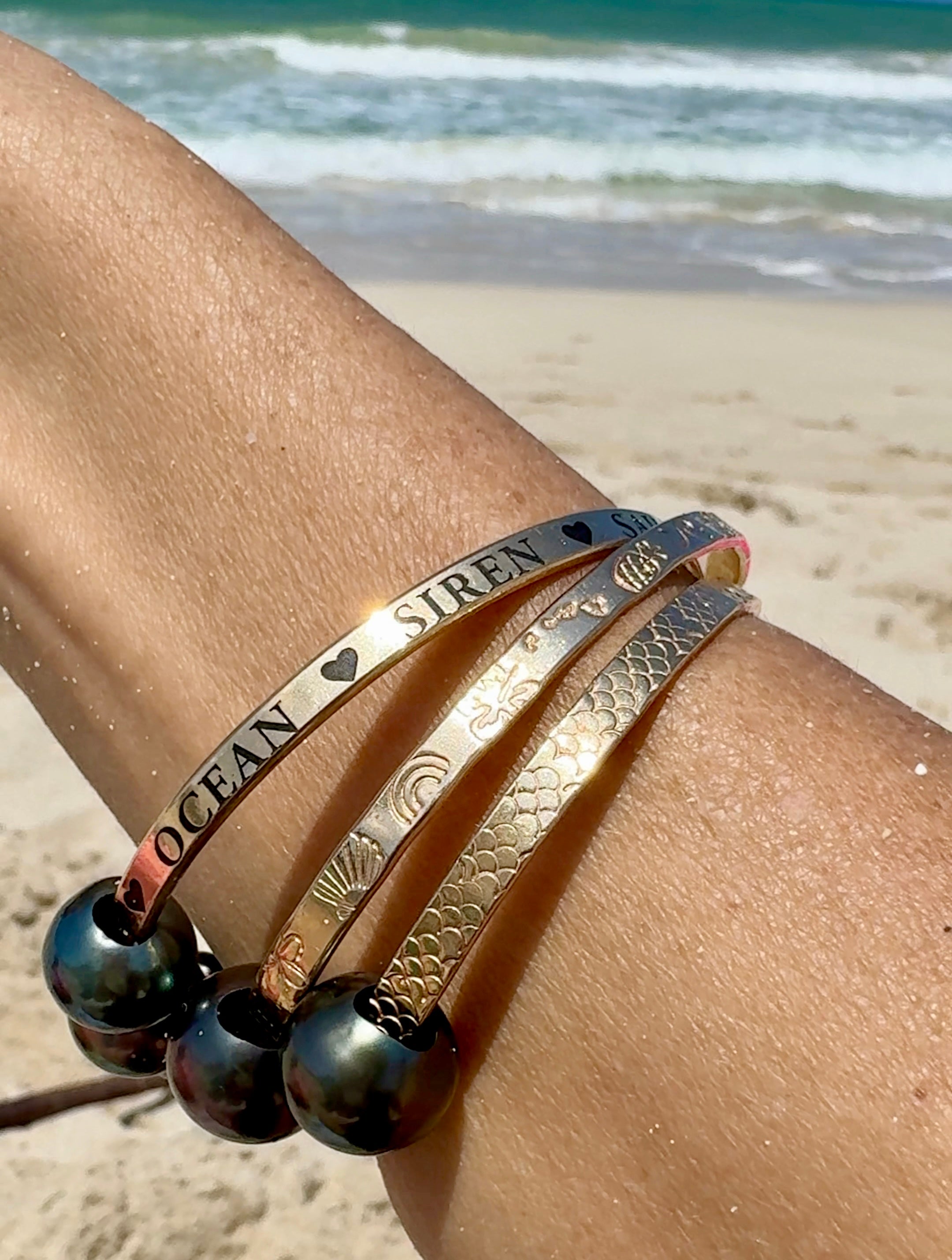 Aloha Bangles Engraved Signature Bangle Bracelet