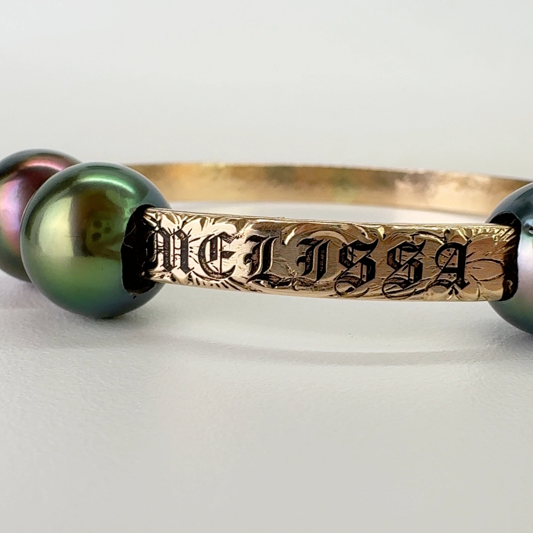 Custom Engraved Hawaiian Heirloom Bangle Bracelet
