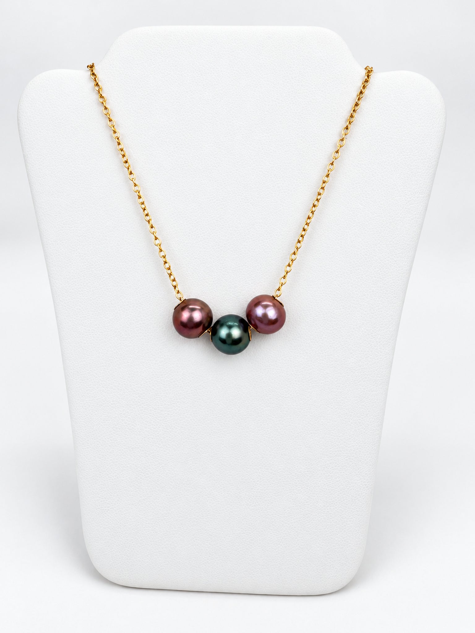 AfterGlow Edison & Tahitian Triple Pearl Floater Necklace