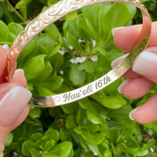 Custom Engraved Hawaiian Heirloom Bangle Bracelet