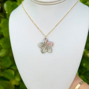 Plumeria Mother of Pearl Necklace