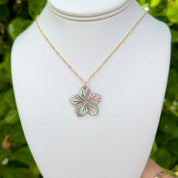 Plumeria Mother of Pearl Necklace