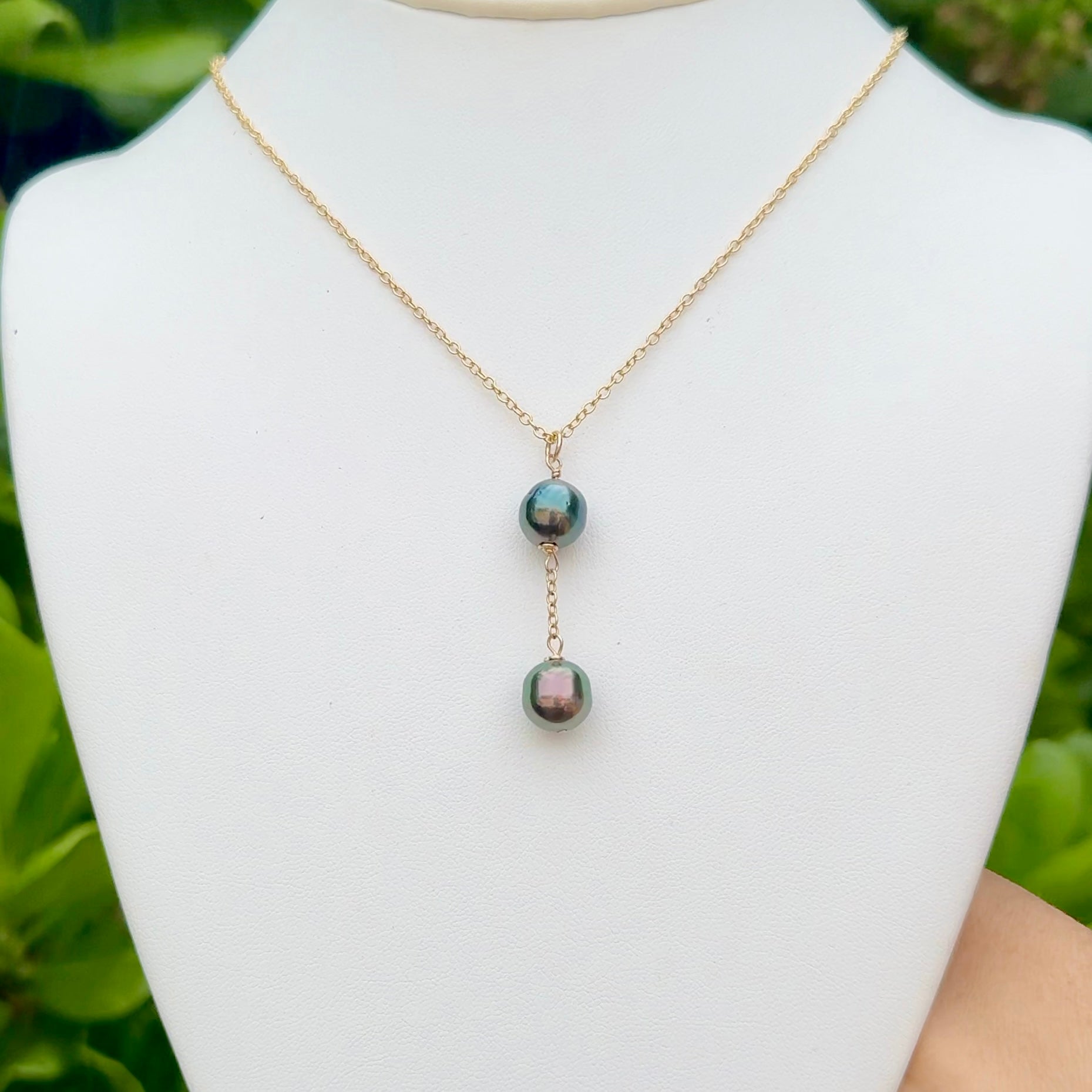 Rikitea Tahitian Pearl Lariat Necklace