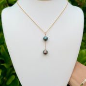 Rikitea Tahitian Pearl Lariat Necklace