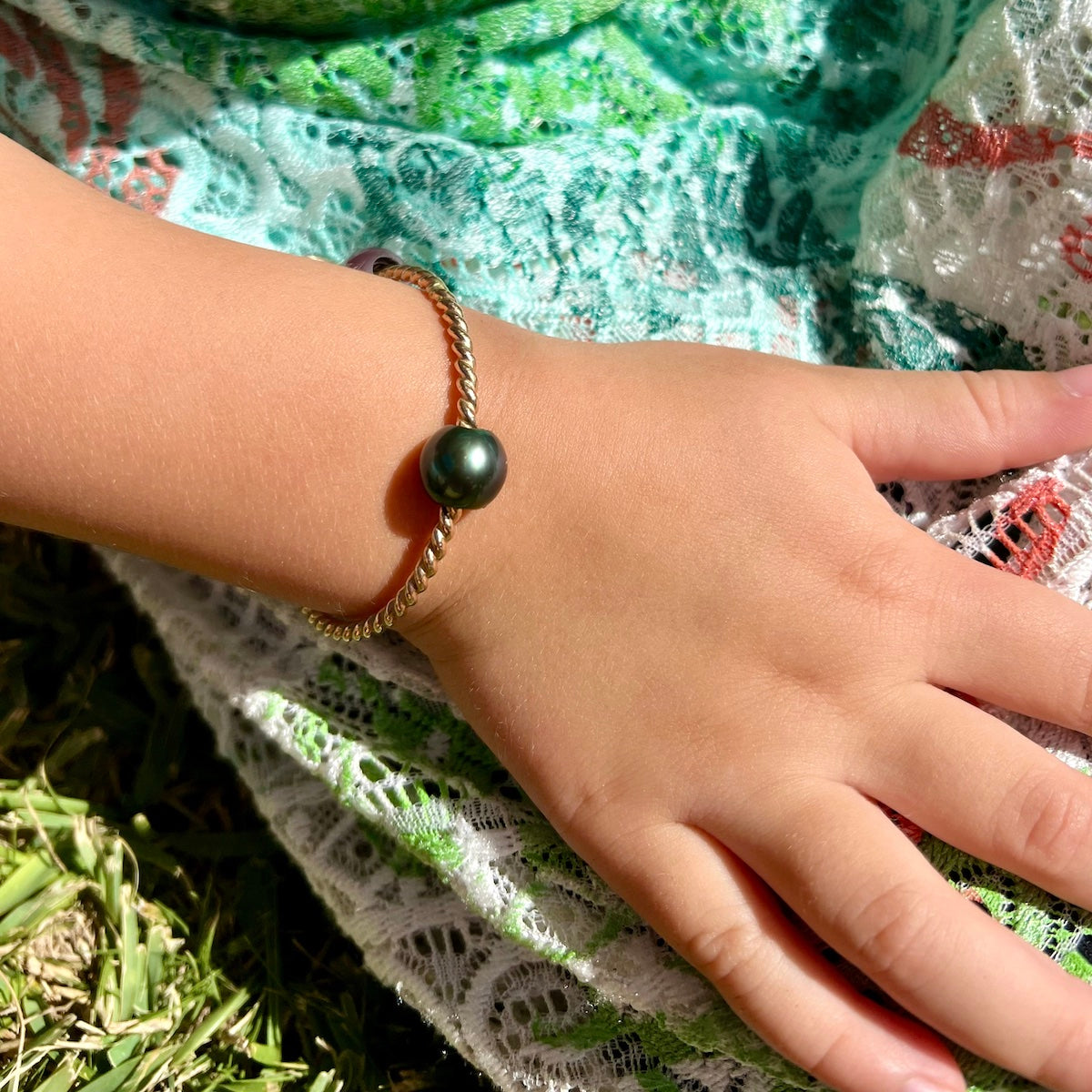 Children's Custom Twisted Mermaid Bangle Bracelet