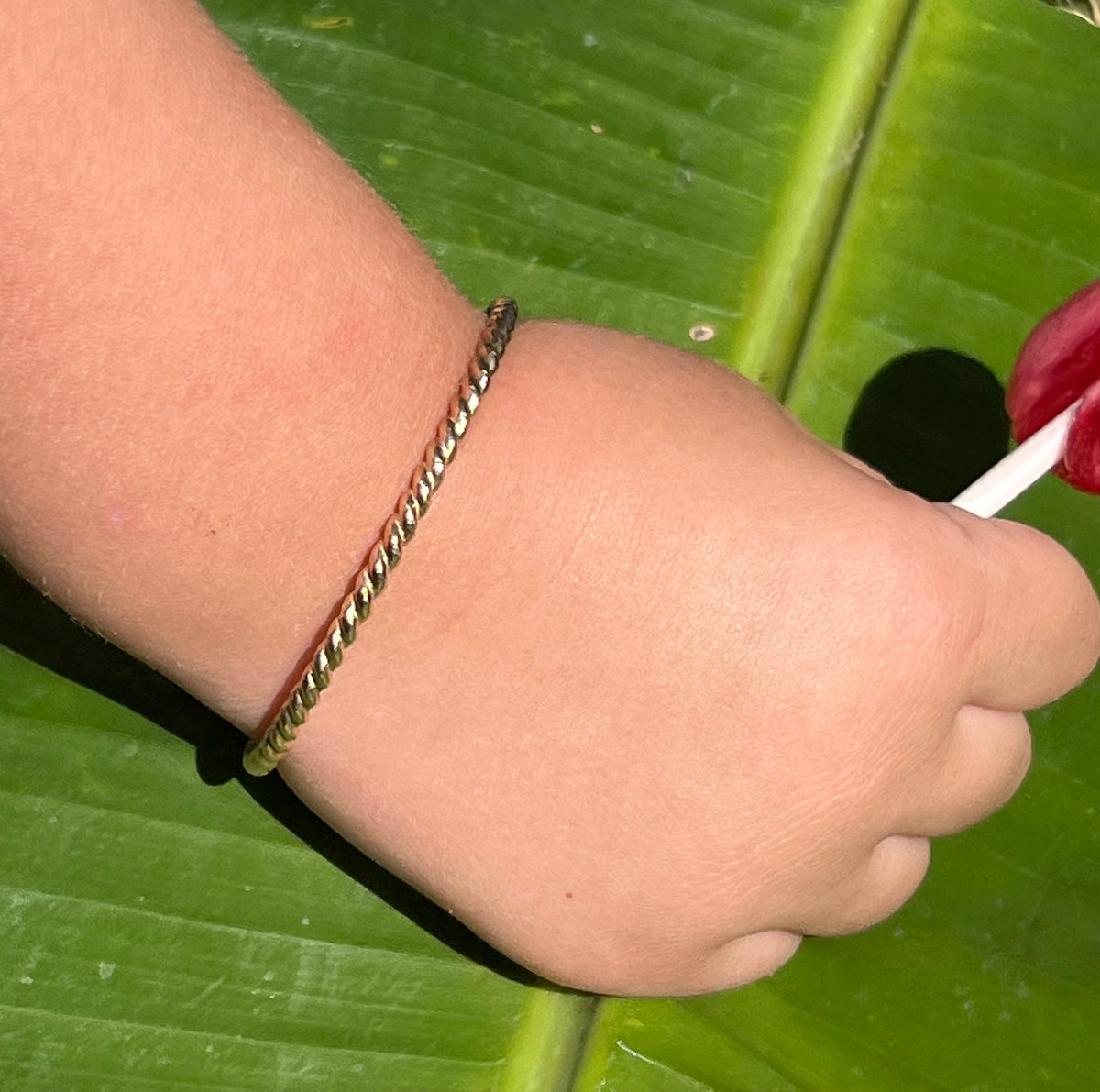 Children's Custom Twisted Mermaid Bangle Bracelet