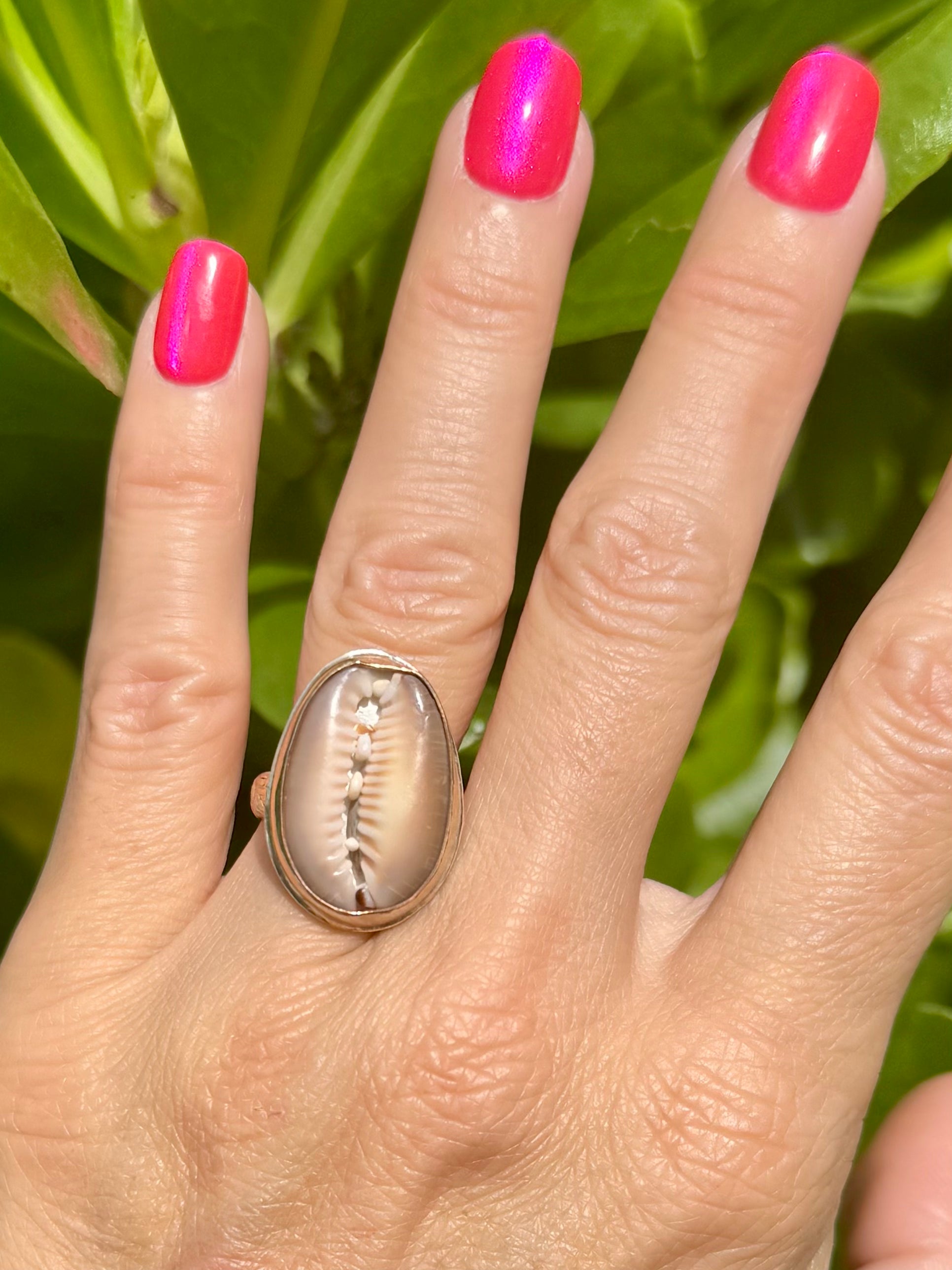 Tropical Gangster - Cowrie Bezeled Ring