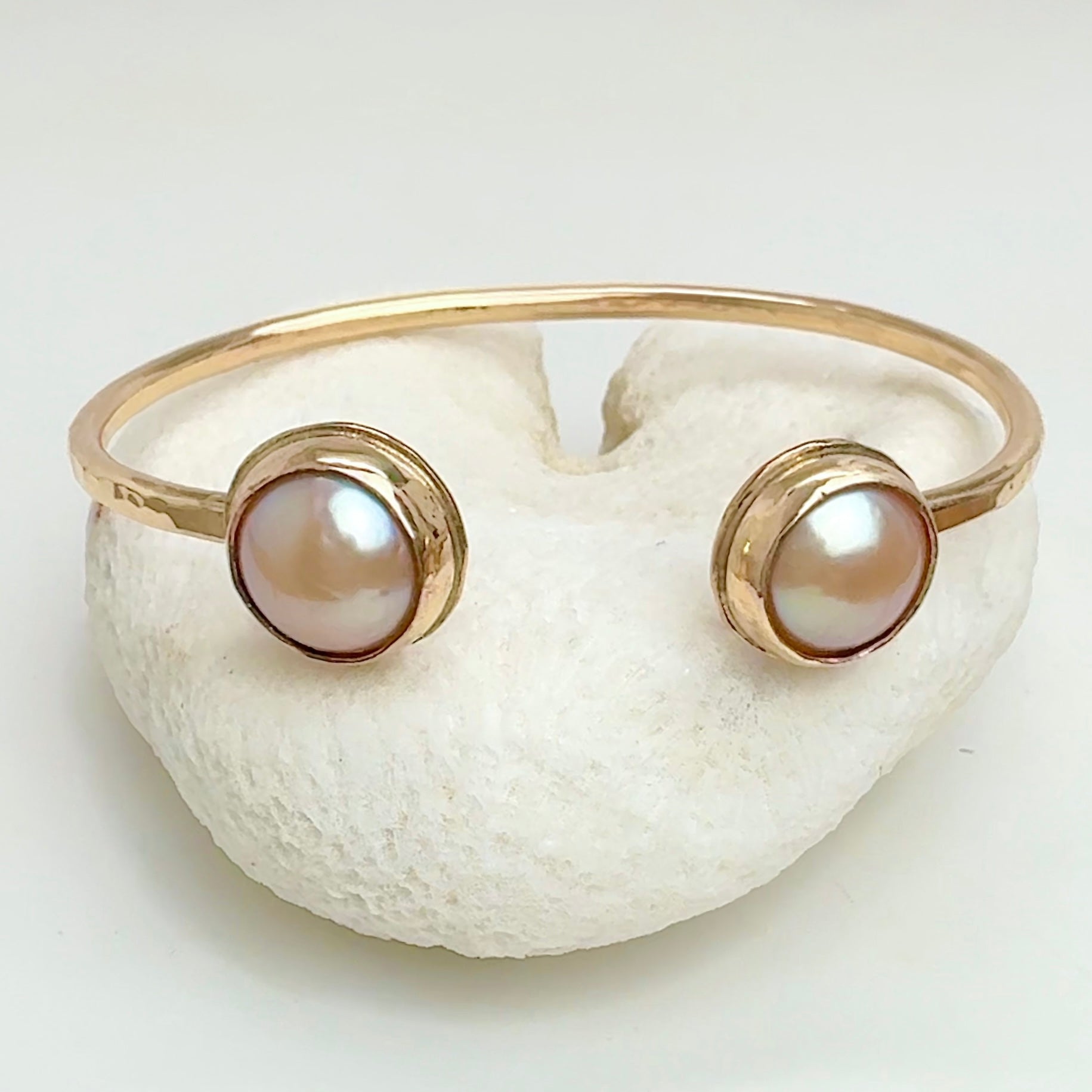 Tropical Gangster - Pink Edison Bezeled Cuff Bracelet