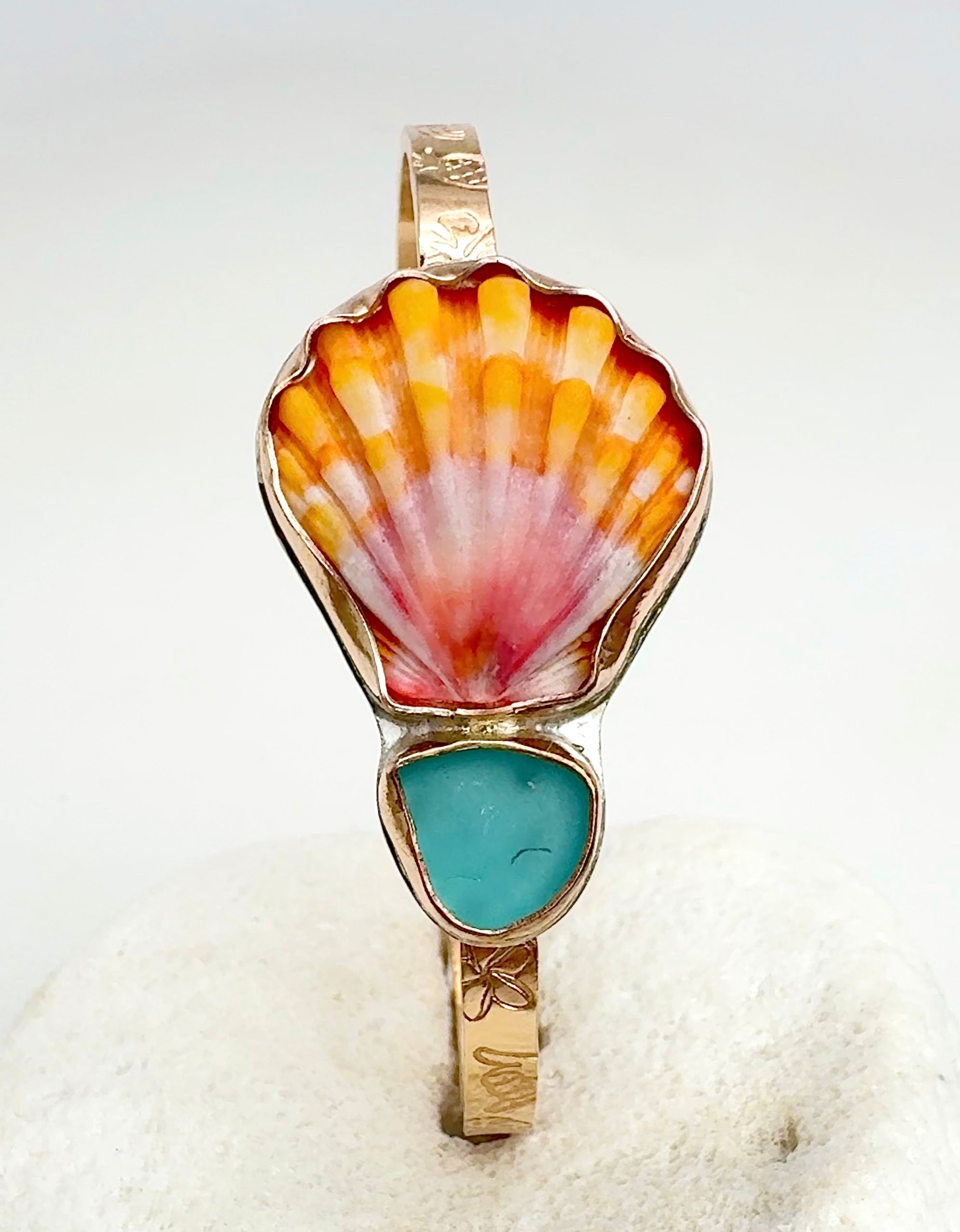 Tropical Gangster - Island Time Piece Bezeled Cuff Bracelet