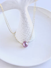 Pink Edison Pearl Floater Necklace