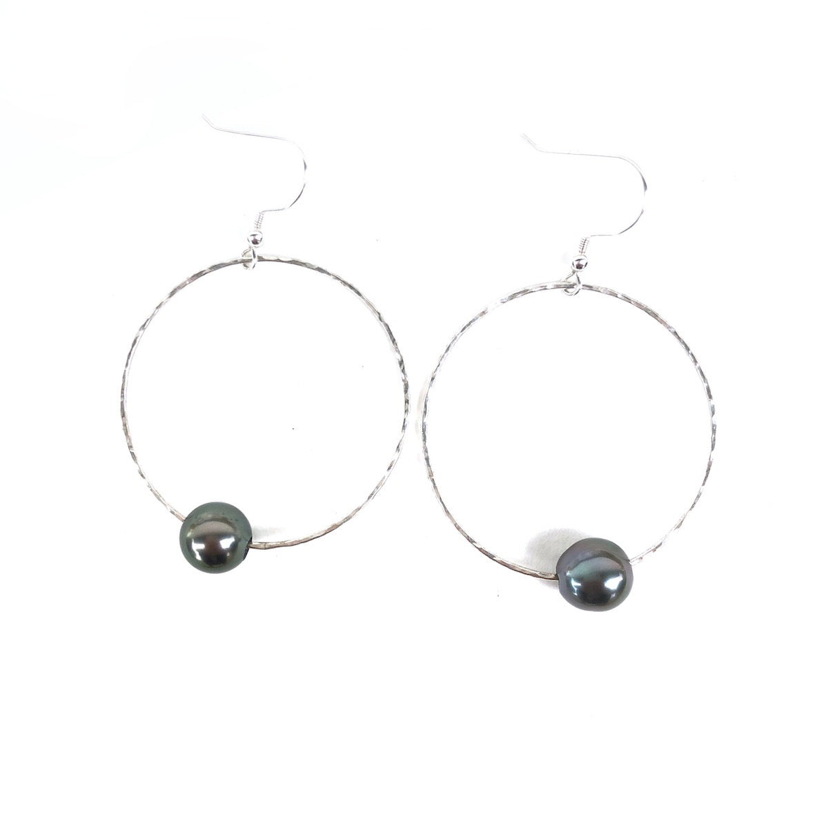 Tahitian Pearl Hoop Earrings