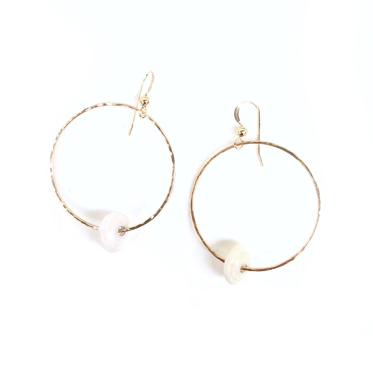 Puka Shell Hoop Earrings