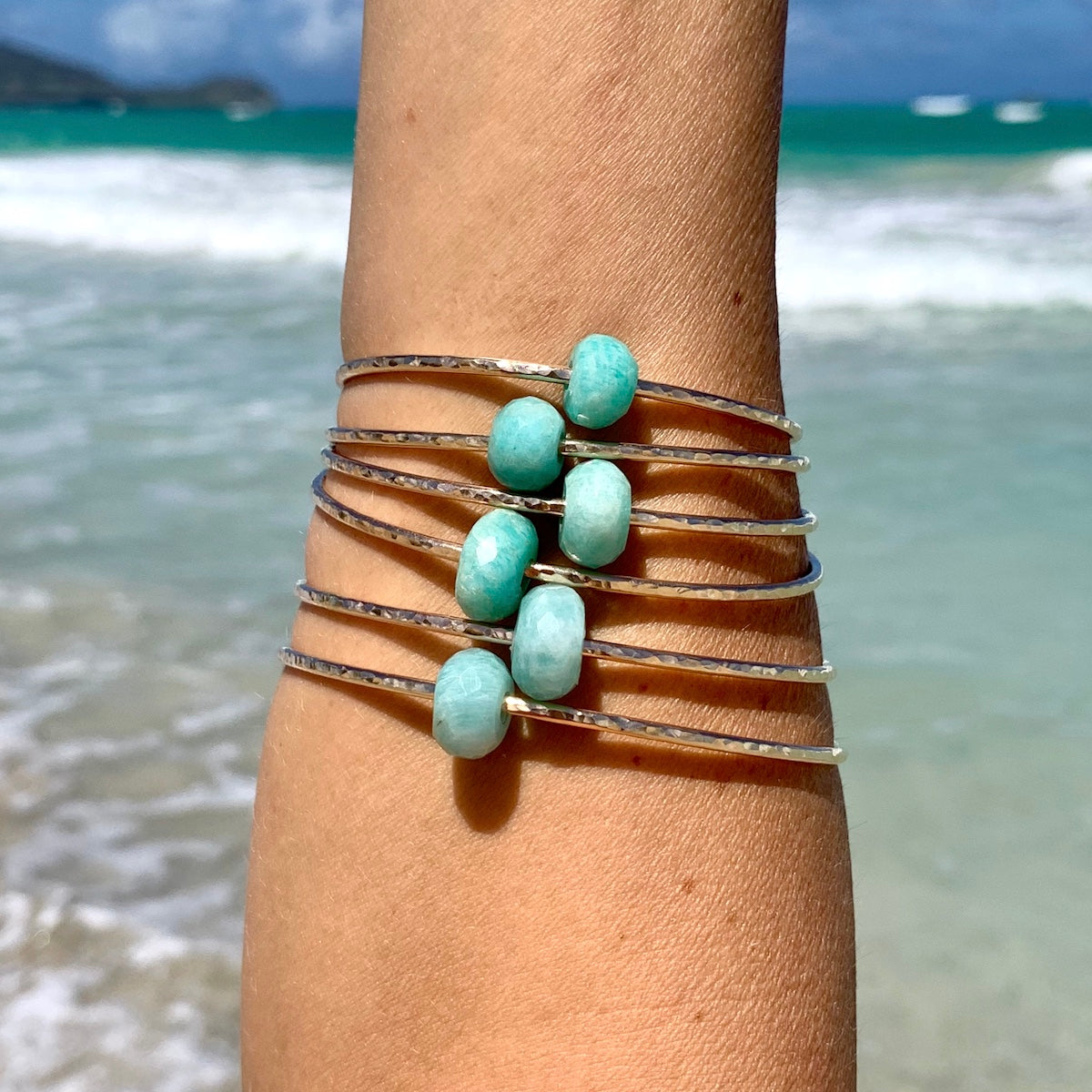 Amazonite Bangle Bracelet