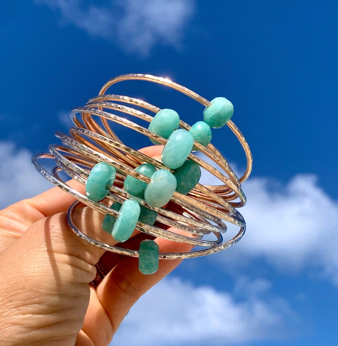 Amazonite Bangle Bracelet