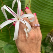 Pink Edison Pearl Cuff Ring