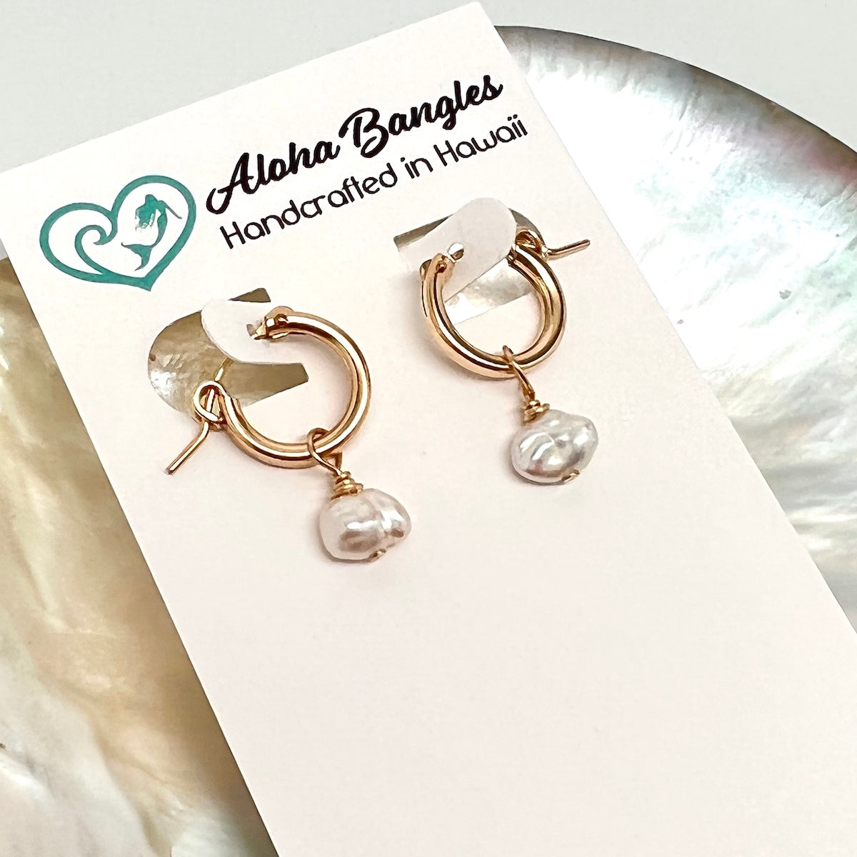 Edison Keshi Pearl Hoop Earrings