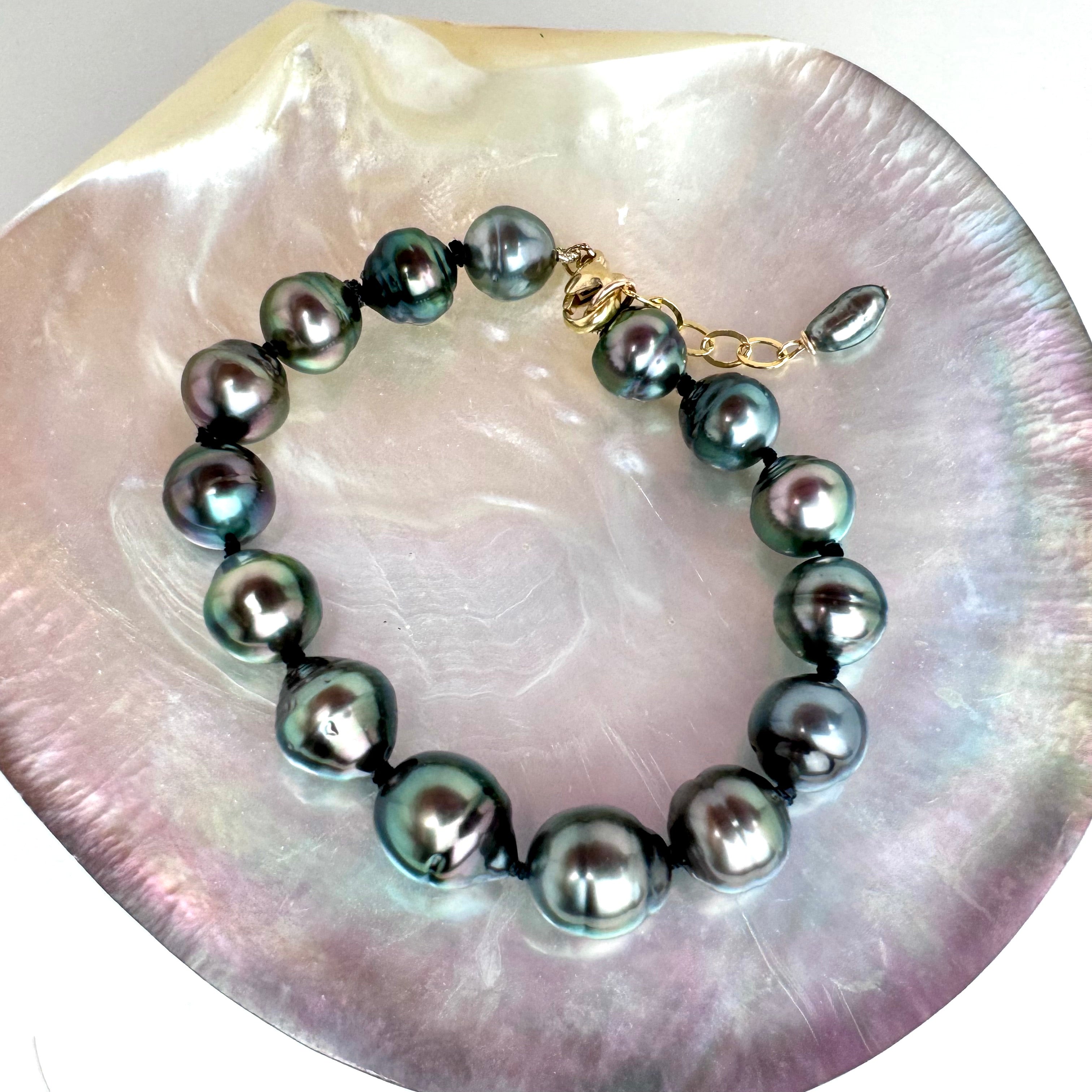 Custom Tahitian Pearl Knotted Bracelet