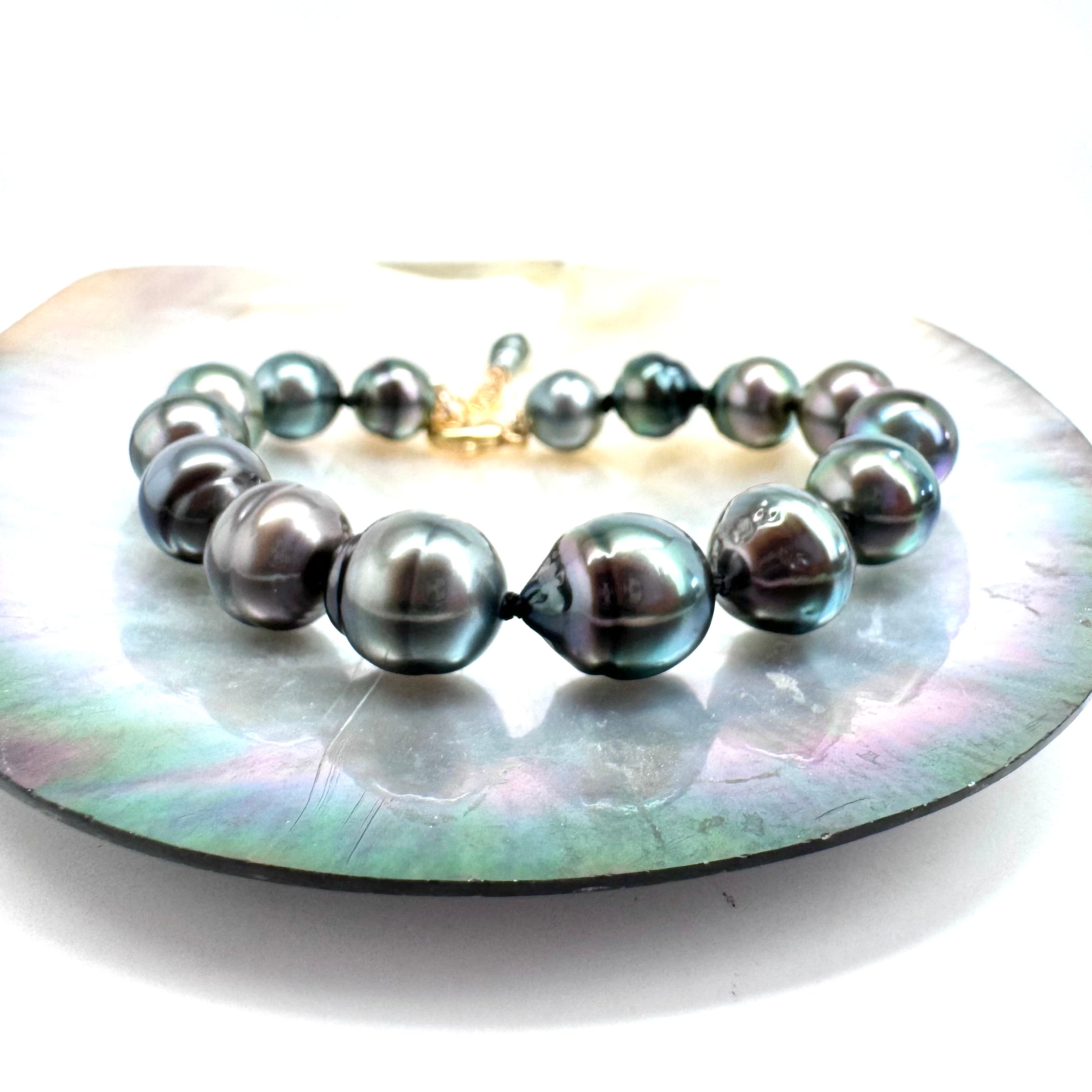 Tahitian Pearl Knotted Bracelet - 7”