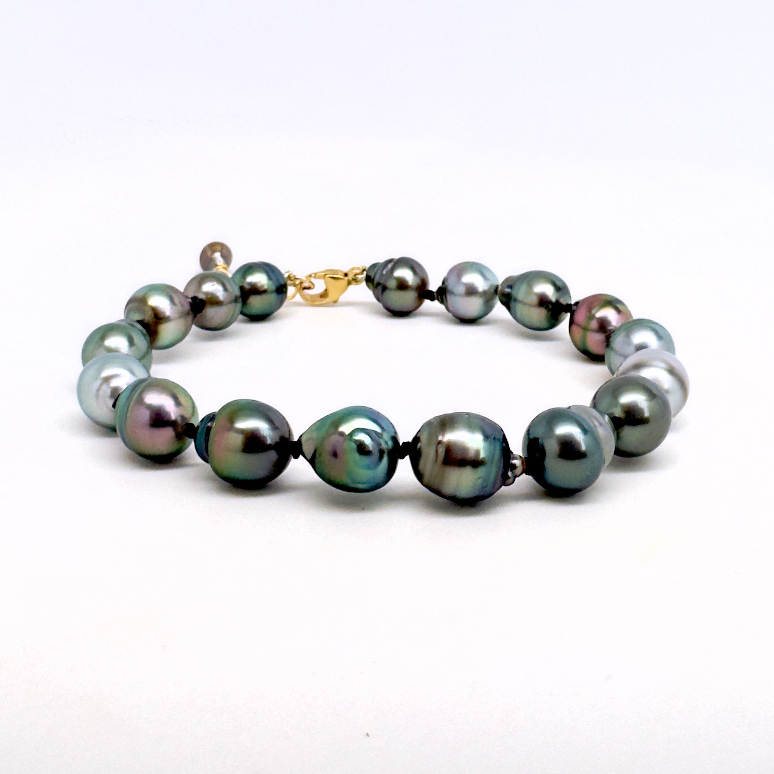 Custom Tahitian Pearl Knotted Bracelet