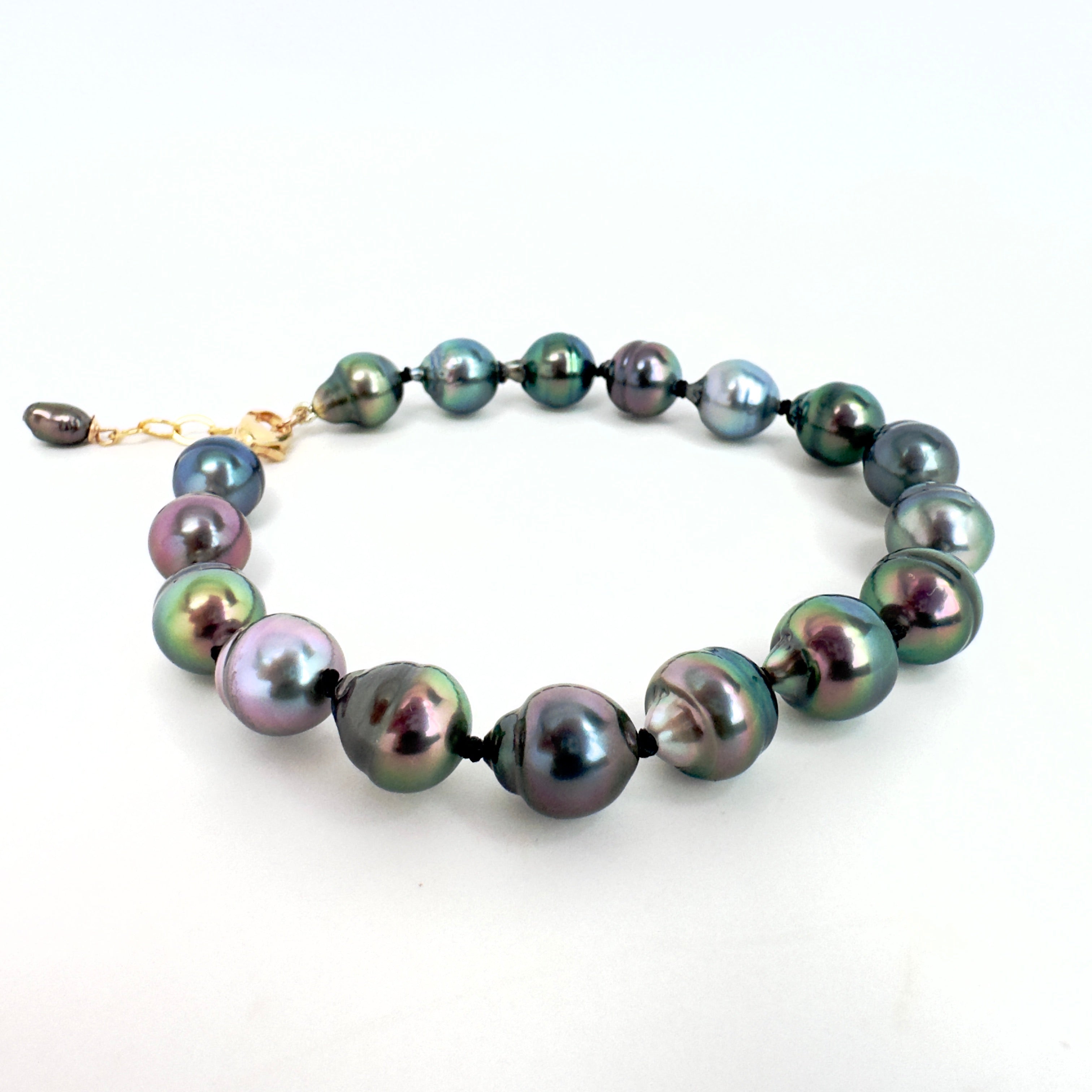 Custom Tahitian Pearl Knotted Bracelet