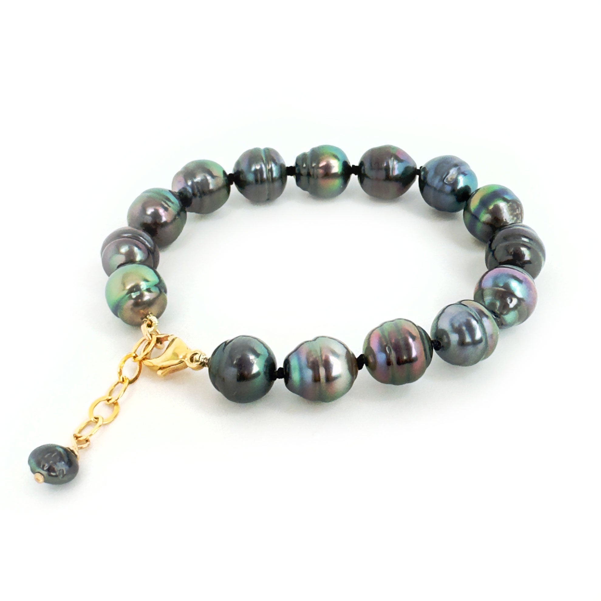 Custom Tahitian Pearl Knotted Bracelet