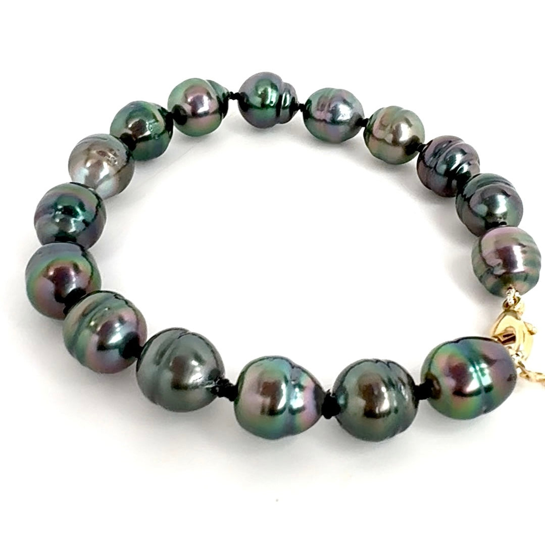 Tahitian Pearl Knotted Bracelet -8"