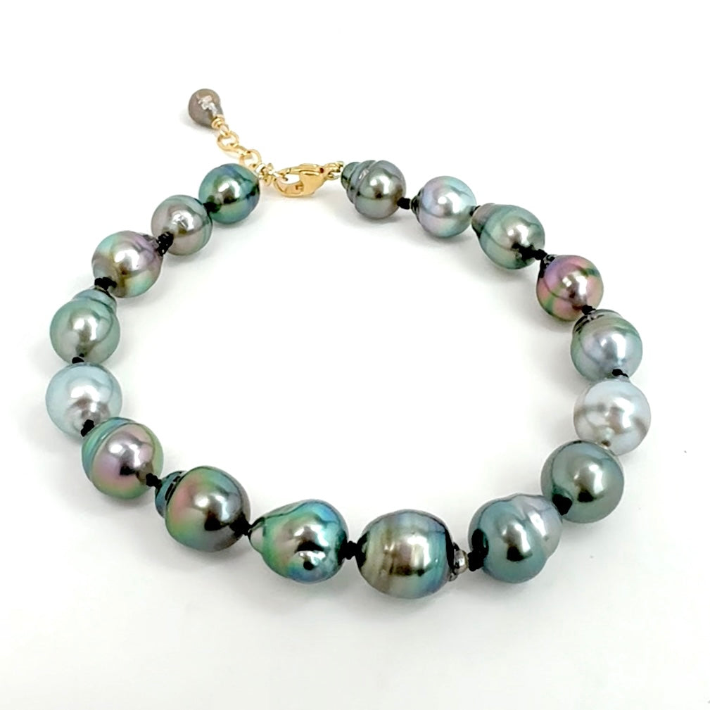 Tahitian Pearl Knotted Bracelet -9"